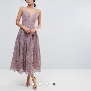 ASOS TALL Lace Cami Midi Prom Dress